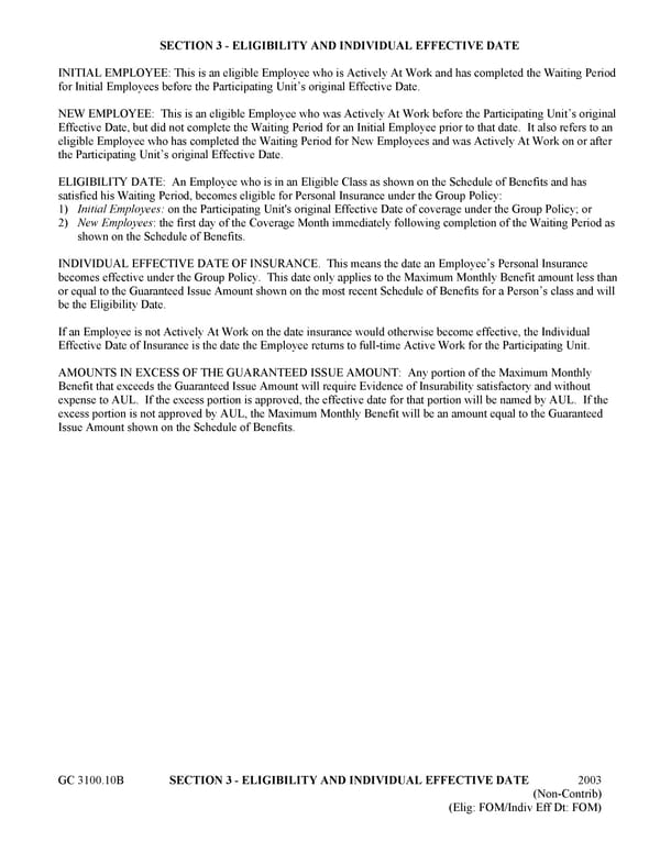 Certificate of Insurance: Group Long Term Disability Income Insurance - Page 17