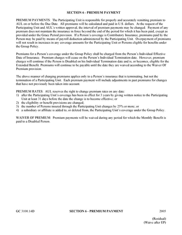 Certificate of Insurance: Group Long Term Disability Income Insurance - Page 26