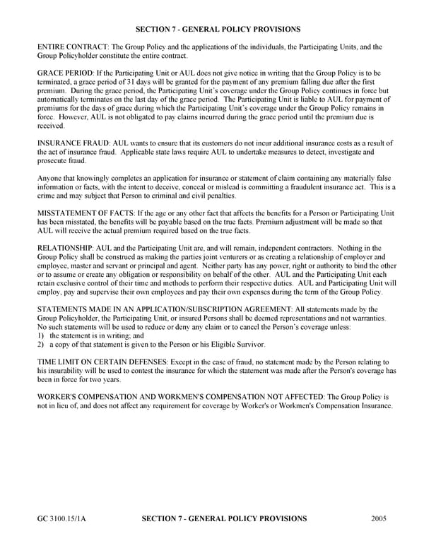 Certificate of Insurance: Group Long Term Disability Income Insurance - Page 28