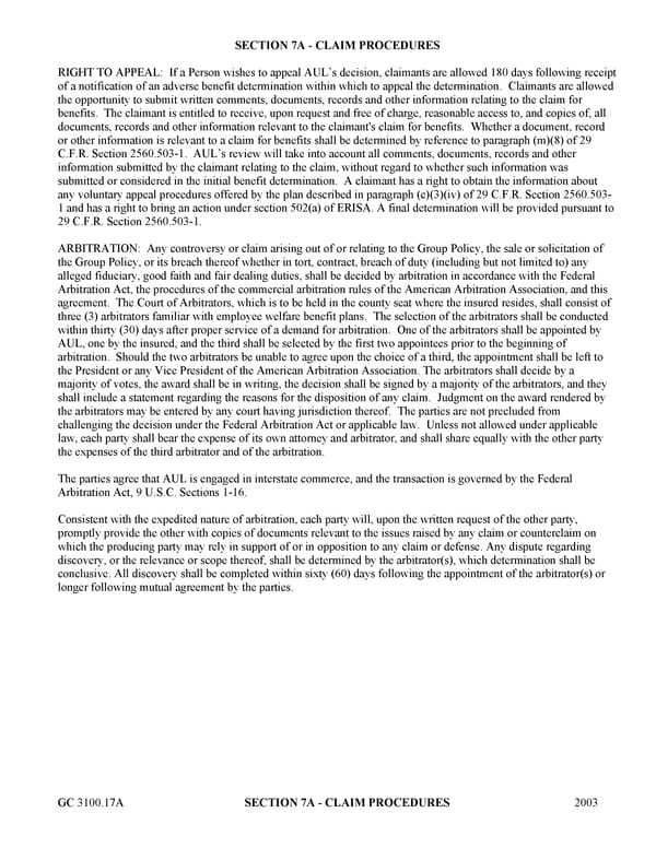 Certificate of Insurance: Group Long Term Disability Income Insurance - Page 30