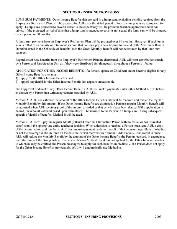 Certificate of Insurance: Group Long Term Disability Income Insurance - Page 34