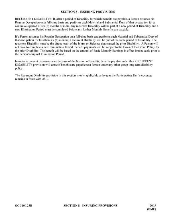 Certificate of Insurance: Group Long Term Disability Income Insurance - Page 37