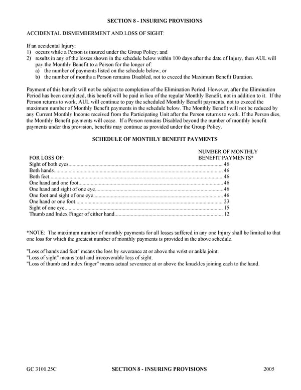 Certificate of Insurance: Group Long Term Disability Income Insurance - Page 40
