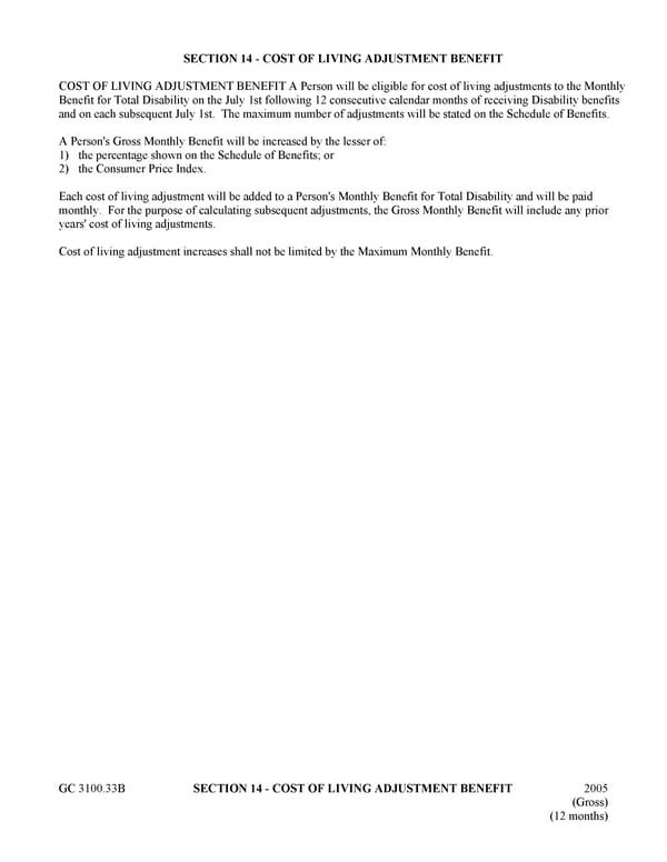 Certificate of Insurance: Group Long Term Disability Income Insurance - Page 47