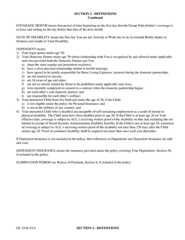 Group Term Life Insurance Certificate - Page 9