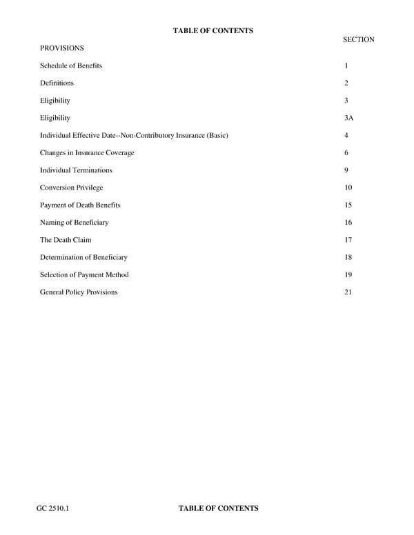 Certificate of Group Term Life Insurance - Page 2
