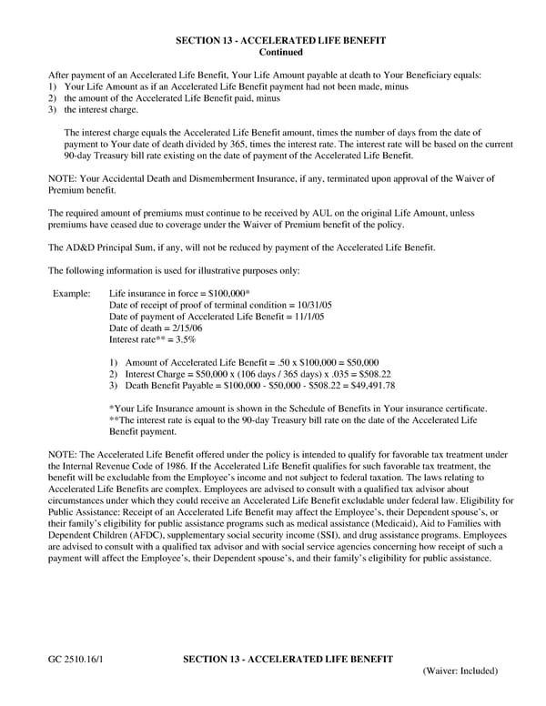 Group Term Life Insurance Certificate - Page 34