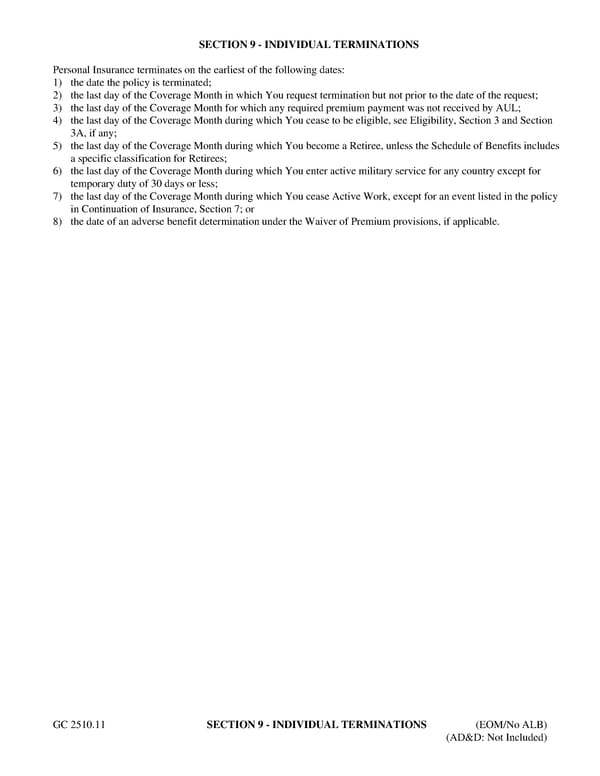 Certificate of Group Term Life Insurance - Page 13