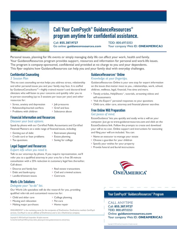 ComPsych GuidanceResources Program Information - Page 1