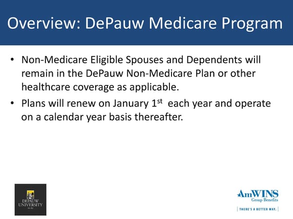 DePauw University Medical & Rx Benefits Program for Medicare Retirees - Page 8