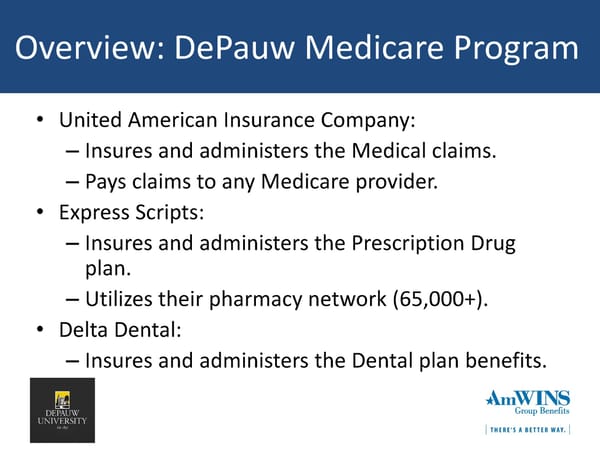 DePauw University Medical & Rx Benefits Program for Medicare Retirees - Page 9