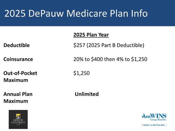 DePauw University Medical & Rx Benefits Program for Medicare Retirees - Page 12