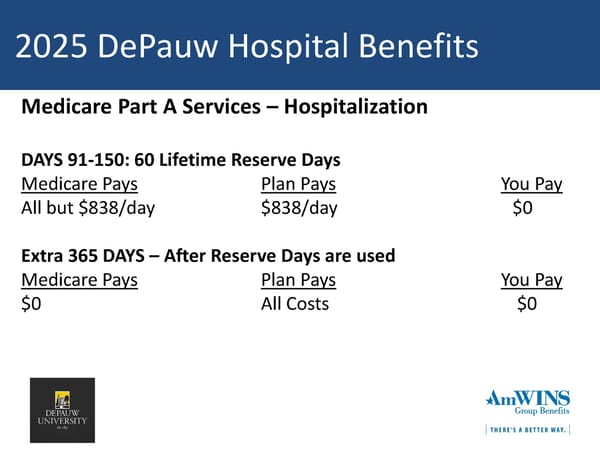 DePauw University Medical & Rx Benefits Program for Medicare Retirees - Page 14