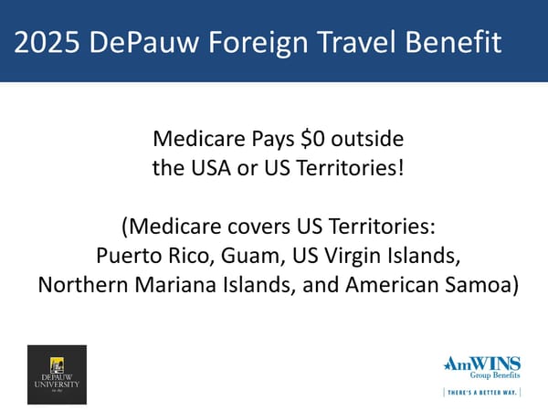 DePauw University Medical & Rx Benefits Program for Medicare Retirees - Page 19