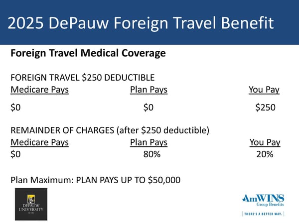 DePauw University Medical & Rx Benefits Program for Medicare Retirees - Page 20