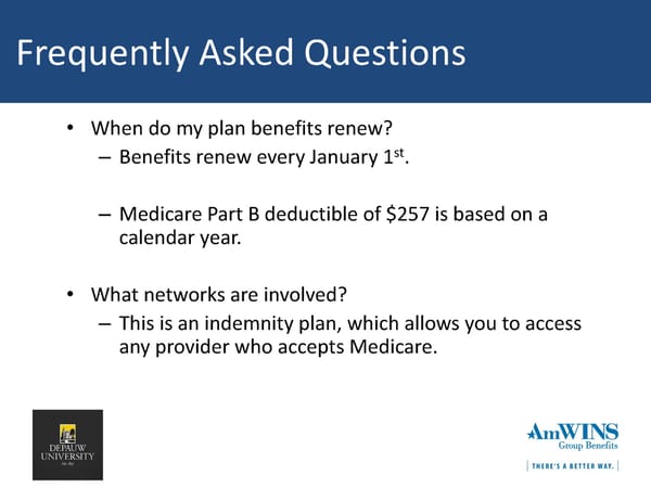 DePauw University Medical & Rx Benefits Program for Medicare Retirees - Page 33