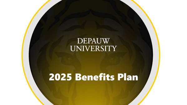 DePauw University 2025 Benefit Guide - Page 1