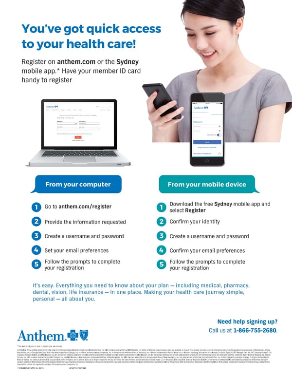 Quick Access to Your Health Care with Anthem - Page 1