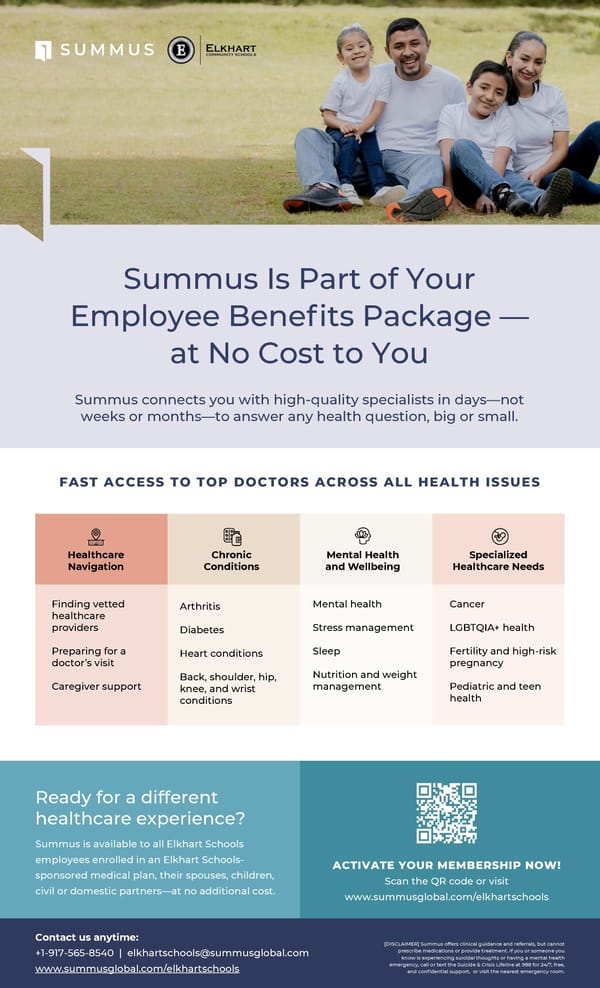 Summus Employee Benefits Package Overview - Page 1