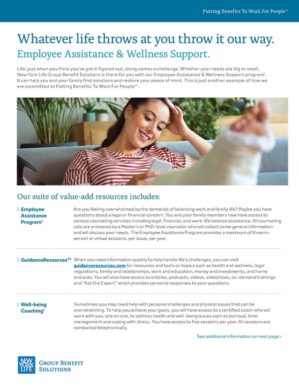 Employee Assistance & Wellness Support Overview - Page 1