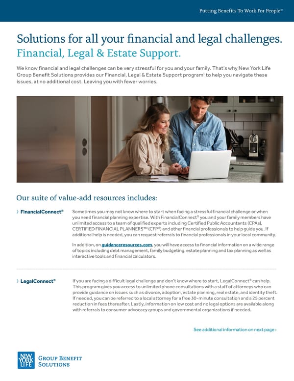 Financial, Legal & Estate Support Solutions - Page 1