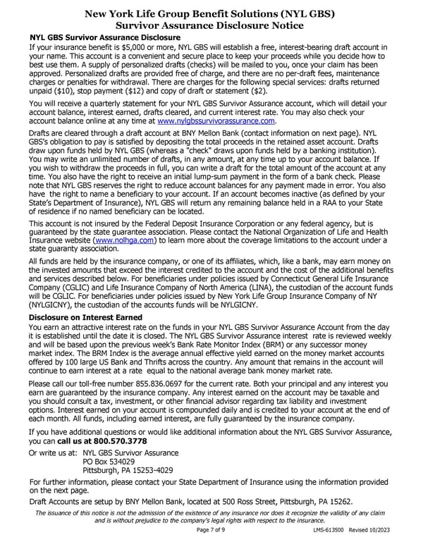 Group/Association - Proof of Loss: Life Insurance Accidental Death Insurance - Page 7