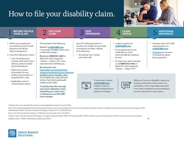 How to File Your Disability Claim - Page 1