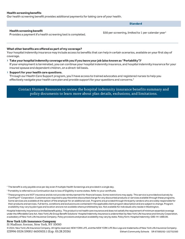 Hospital Indemnity Insurance Benefits Overview - Page 2