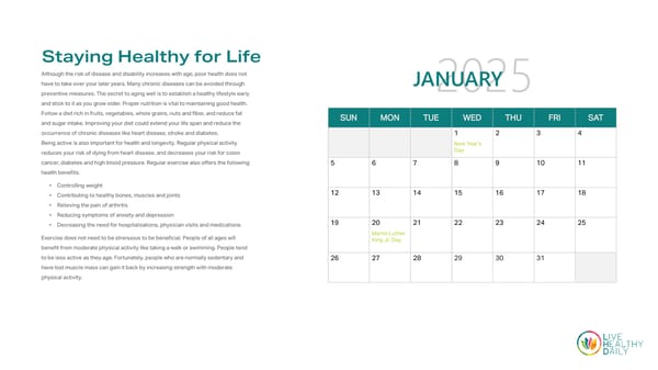 Staying Healthy for Life - Page 1