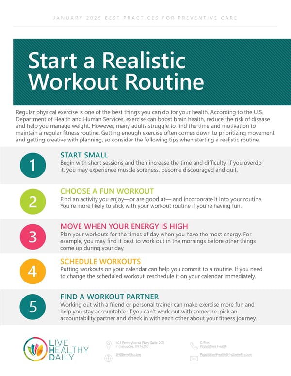 Start a Realistic Workout Routine - Page 1