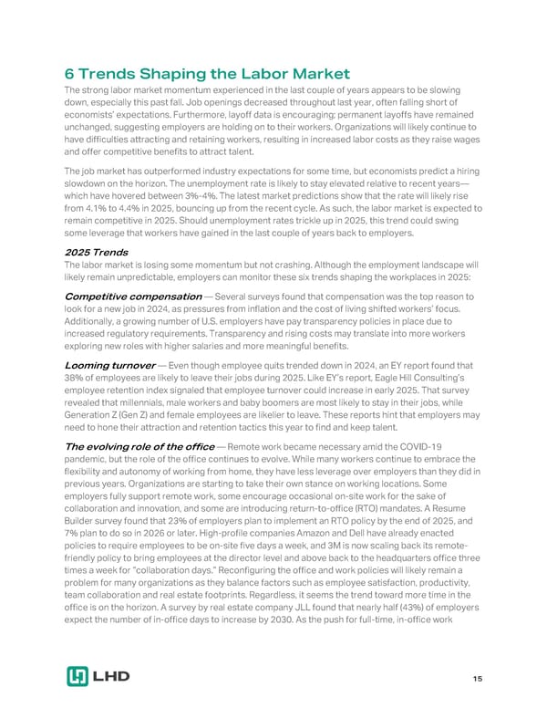 2025 Employee Benefits Market Outlook - Page 15