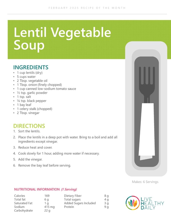 Lentil Vegetable Soup - Page 1