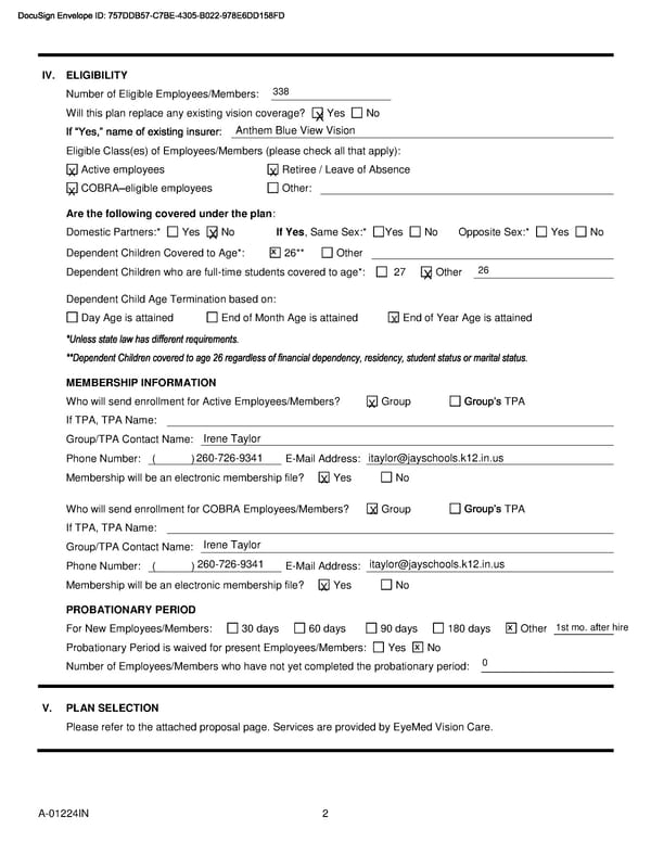 Fidelity Security Life Insurance Company Group Vision Insurance Policy - Page 22