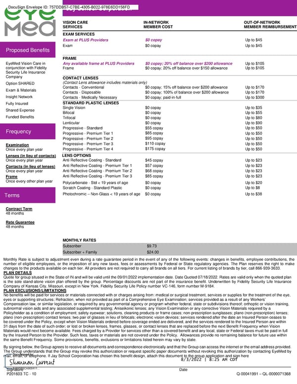Fidelity Security Life Insurance Company Group Vision Insurance Policy - Page 25