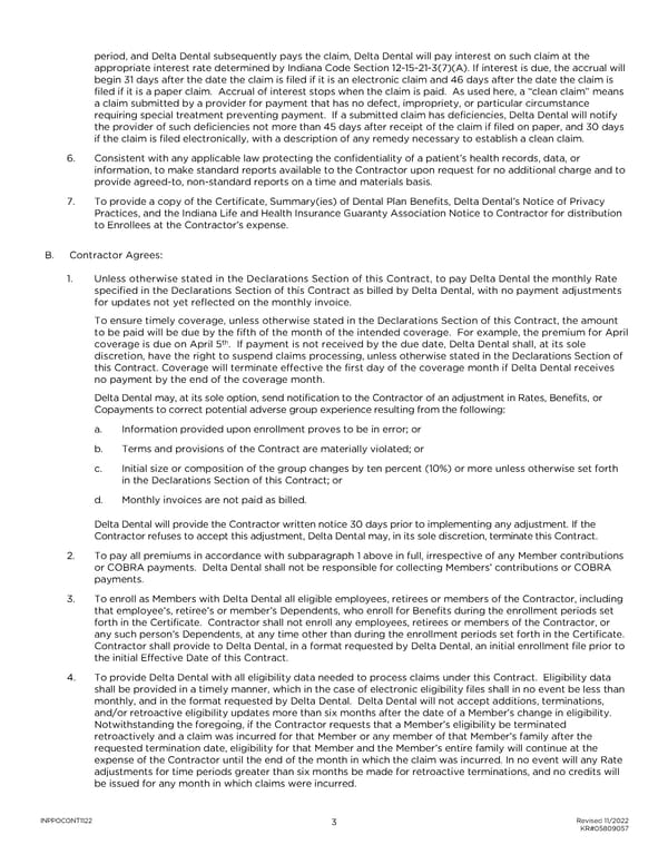 Delta Dental Contract Agreement Letter - Page 6