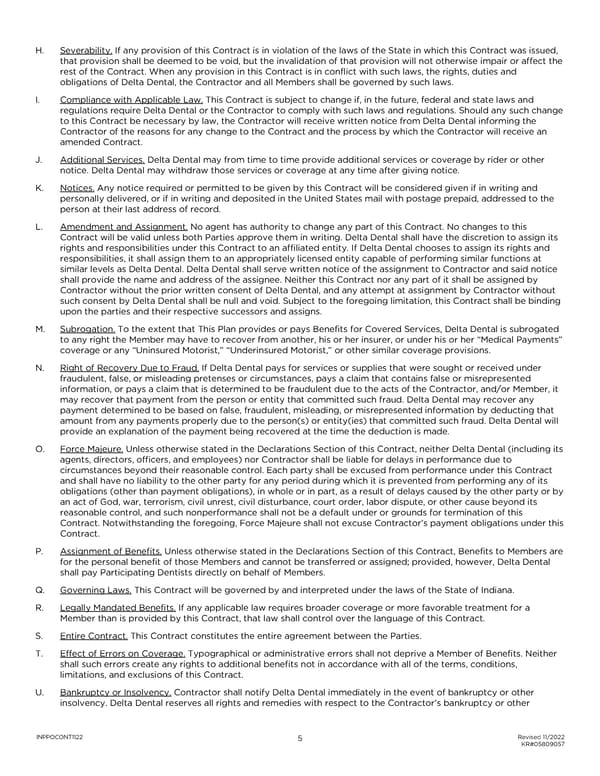 Delta Dental Contract Agreement Letter - Page 8