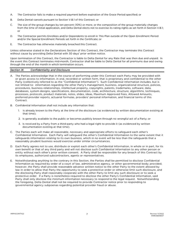Delta Dental Contract Agreement Letter - Page 10