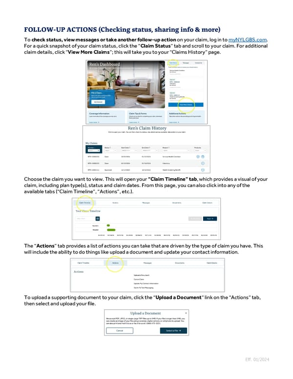 Guide to Filing Voluntary Benefits Claims on myNYLGBS.com - Page 4