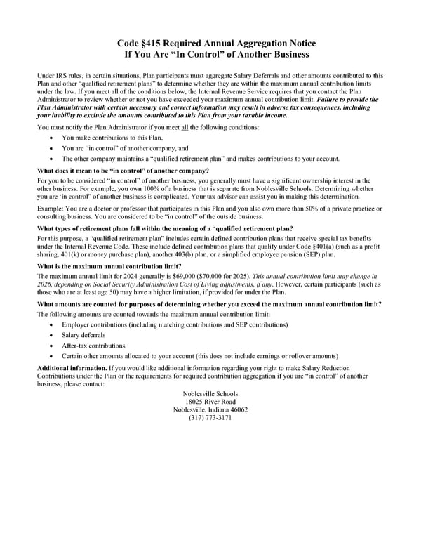 Annual 403(b) Plan Notice 2024/2025 Plan Year - Page 2