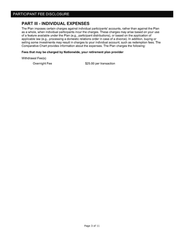 Noblesville Schools 401A Plan: Participant Fee Disclosure - Page 3