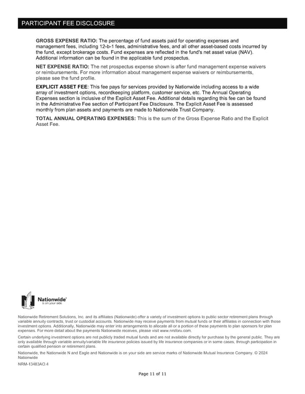 Noblesville Schools 401A Plan: Participant Fee Disclosure - Page 11
