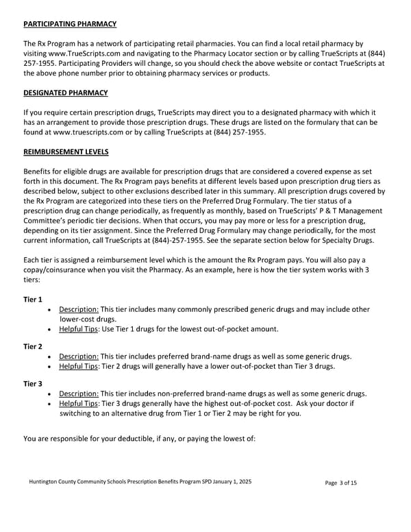 Prescription Summary Plan Description - Page 3