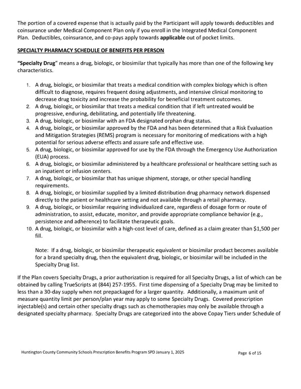 Prescription Summary Plan Description - Page 6