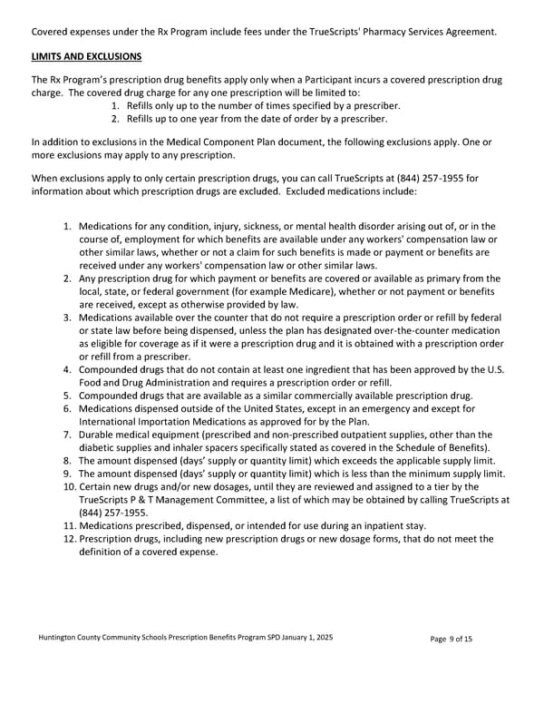 Prescription Summary Plan Description - Page 9