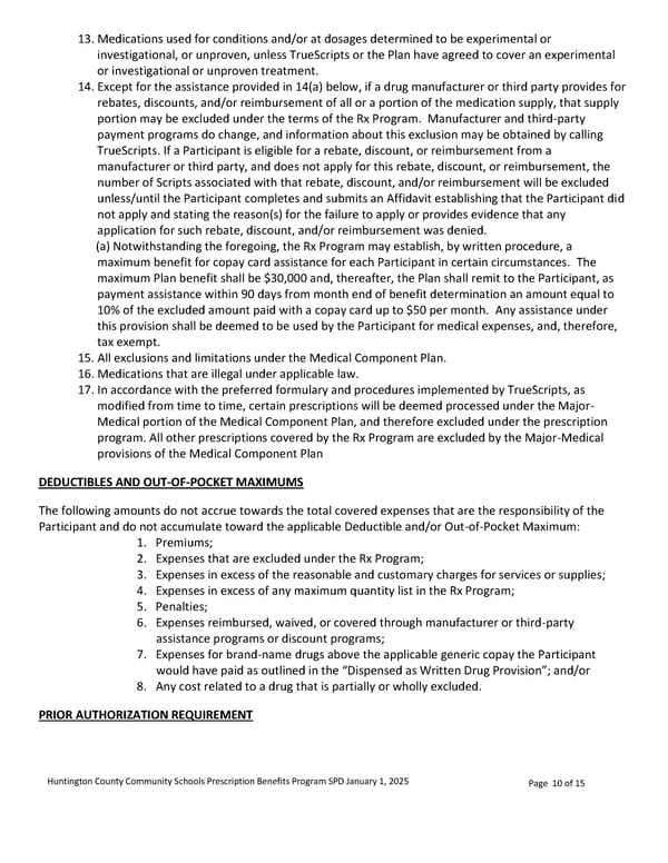 Prescription Summary Plan Description - Page 10