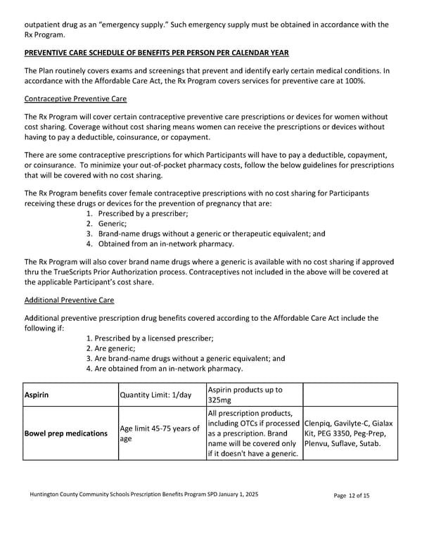 Prescription Summary Plan Description - Page 12