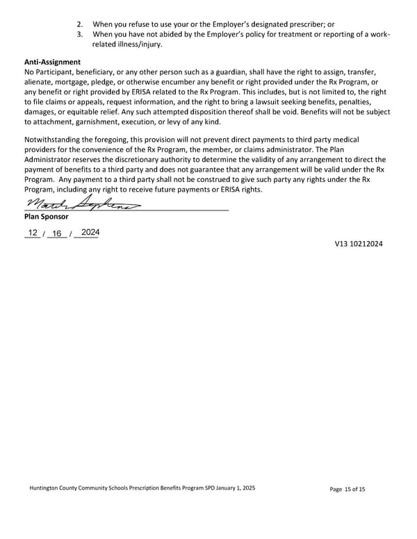 Prescription Summary Plan Description - Page 15