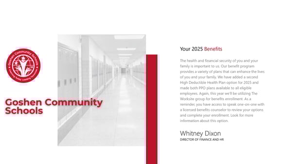 Goshen Community Schools 2025 Benefit Guide - Page 2