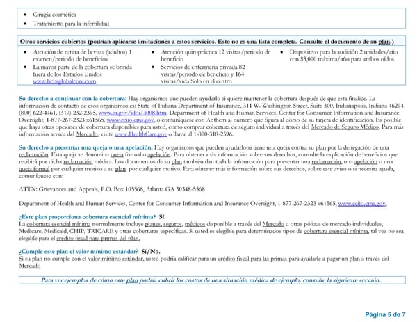 [Spanish] PPO - Resumen de beneficios y cobertura - Page 5