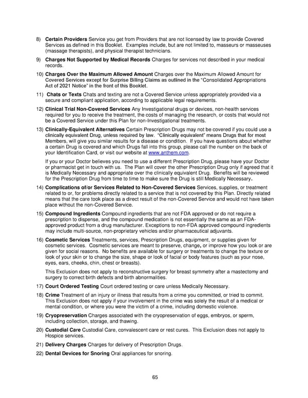 Anthem Blue Access PPO Option 23 with Rx Option T3 IN PPO Large 96R4 01 01 2025 L12026M001 L12026 English EOC CY - Page 66